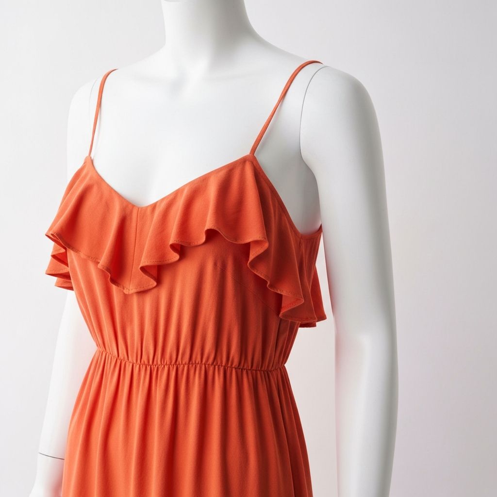 Kiremit Rengi Yazlık Elbise