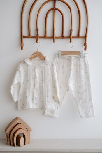 TBA COLLECTION Muslin Pajama Set | Daisy Leaves