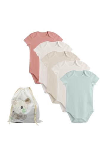 Bi Organik Biorganik Girl Boy Baby Pouch 5-Piece Short Sleeve Snap Bodysuit Set