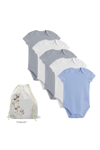 Bi Organik Biorganik Girls and Boys Baby 5-Pack Short Sleeve Snap Bodysuit