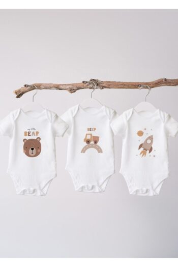 Lilabio %100 Organic Cotton 3-Pack Printed Short Sleeve Baby Bodysuit
