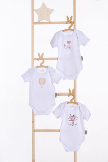 Messido %100 Cotton 3-Pack Baby Bodysuit - Unisex