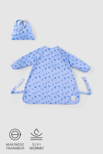 Waterproof Blueberry Patterned Bib and Pouch for Events and BLW