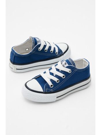 TONNY BLACK Mavi Çocuk Unisex Jean Mavi Rahat Kalıp Bağcıklı Sneaker translates to:TONNY BLACK Blue Kids Unisex Jeans Blue Relaxed Fit Lace-Up Sneakers