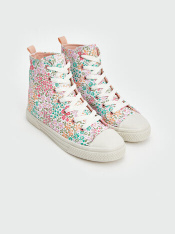 LCW STEPS Mixed Floral Print Ankle Height Sports Shoes for Girls