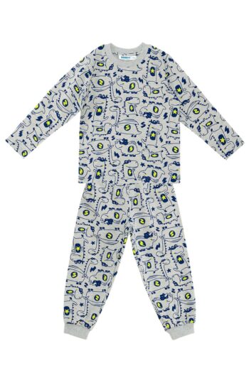 Denokids Super Dino Boy's Gray Pajama Set