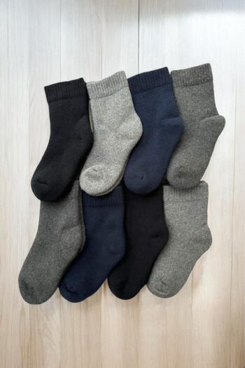 Tibo 8 Pair Double Toe Seamless Thick Winter Terry Children's Socks