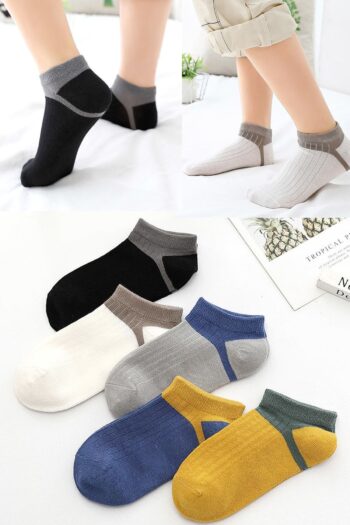 BGK 5 Pairs of Two-Colored Children's Short Socks
