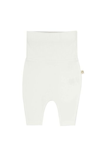 High Waist Baby Pants White Organic Cotton