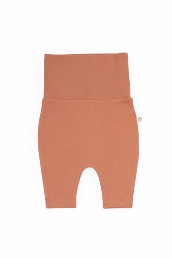High Waist Baby Pants Pink Organic Cotton