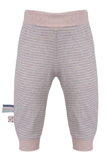 OrganicEra Organic Drawstring Striped Pants, Rose Melange