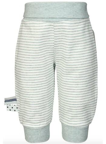 OrganicEra Organic Waistband Striped Pants, Aqua Melange