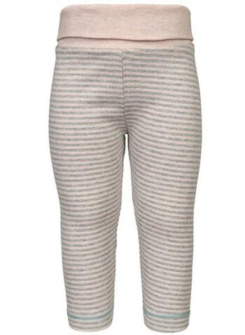 OrganicEra Organic Leggings, Striped, Rose Melange