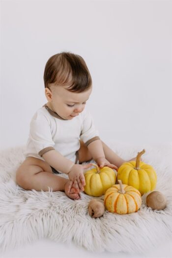 Baby Boy Girl Bodysuit Brown Stripe