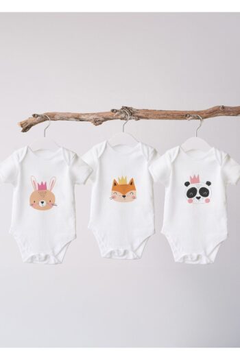 Lilabio 100% Organic Cotton 3-Piece Printed Short Sleeve Baby Bodysuit