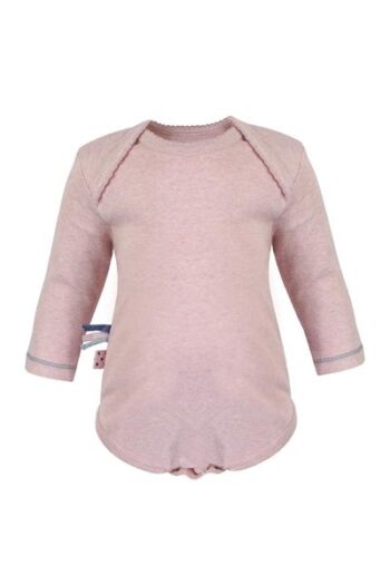 OrganicEra Organic Long Sleeve Baby Bodysuit, Rose Melange