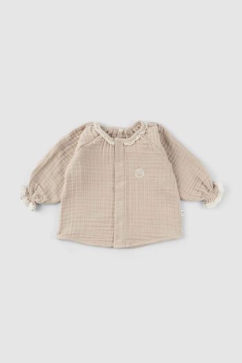 Brodeli Muslin Baby Shirt Organic Cotton Beige