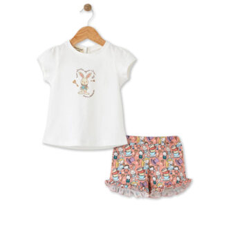 Alice Patterned T-shirt and Shorts Set