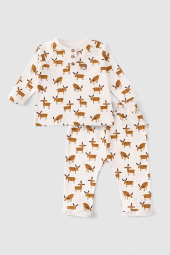 Organic Cotton Baby Pajama Set - Deer