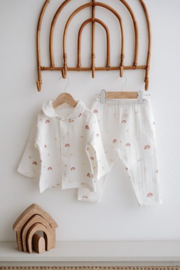 TBA COLLECTION Muslin Pajama Set | Boho Rainbow