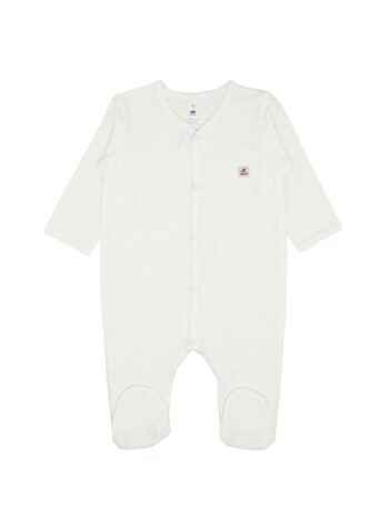 White Snap Button Basic Jumpsuit