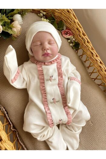 Mama Miel Baby Girl Handcrafted Pink Birds Newborn Romper and Hat Set