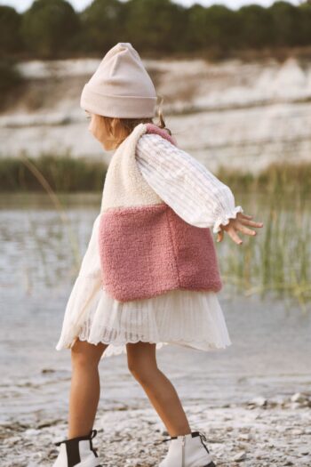 pink children's vest teddy