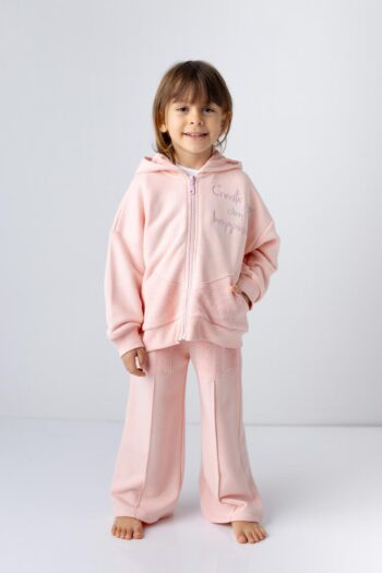 Girl's Zip-Up Tracksuit Set