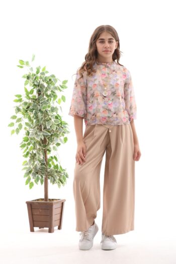 Pulçino Girl's Dress with Balloon Sleeves