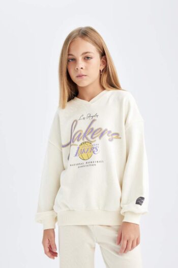 Girl's NBA Los Angeles Lakers Oversized Fit Crewneck Sweatshirt
