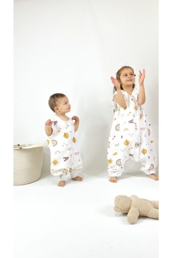 Las Vivas Kids Summer Muslin Sleep Bag, 0.5 Tog Single Layer Children’s Sleep Bag, Rainbow Pattern Unisex Baby Suit