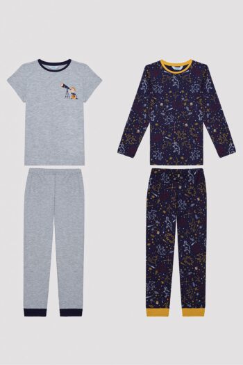Penti Boys' Galaxy Watcher Multi-Color 2-Piece Pajama Set