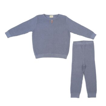 Organic Cotton Kids Set Top and Bottom Blue