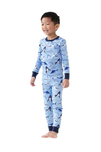 Shark Bite Organic Pajama Set for Boys - Babies Design Store