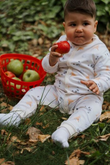 Molica Baby Long Sleeve Romper for Babies Colorful Printed Organic Cotton