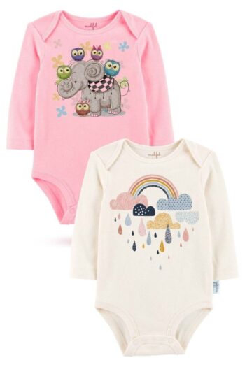 MAHFEL 2-Piece Organic Printed and Patterned Long Sleeve Baby Bodysuit