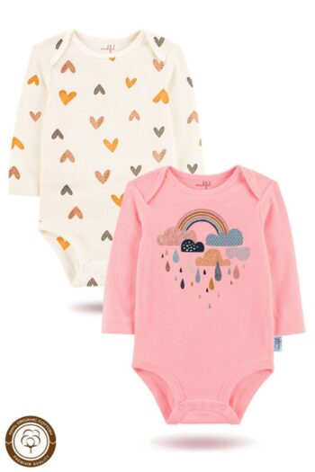 MAHFEL 2 for Organic "RAINBOW" Printed Long Sleeve Baby Bodysuit