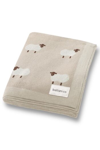 Battani.Co Knit Blanket for Baby Girls and Boys 85cm x 85cm Newborns