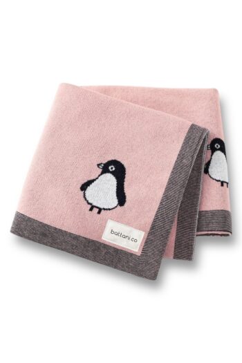 Battani.Co Knitted Baby Blanket for Girls and Boys 85cm x 85cm Penguin
