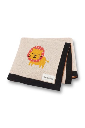 Battani.Co Knit Baby Blanket for Girls and Boys 85cm x 85cm Lion Cub