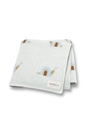 Battani.Co Knitted Baby Blanket for Girls and Boys 85cm x 85cm