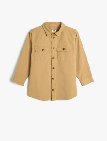 Boys' Seasonal Jacket with Pocket Details in Cotton