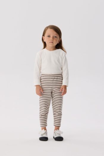 Tyess Basic BG Store Girl's Striped Leggings