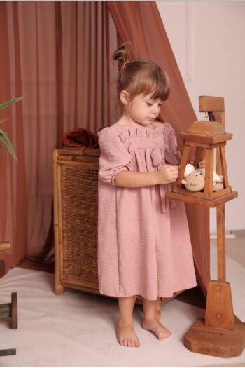Pommelly Baby Melly Melly Rose Pink Linen Dress
