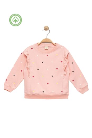 Divonette Girl's Baby 100% Cotton Ruffled Pink Sweatshirt - Girls' Baby & Children's Clothing
