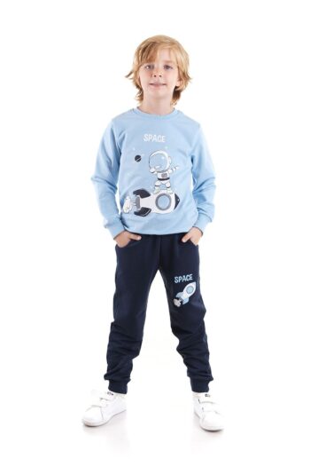 AHENGİM Boys' Astronaut Printed Trend School Tracksuit Set AK2533