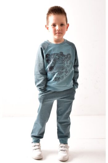 Banadamoda Boys' Sweatshirt Set with Embossed Print