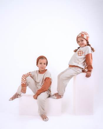 BabyBEK Premium Unisex Tracksuit - Brick Check