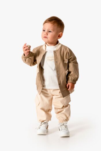 Jikko Baby Boy Baby Bomber Jacket 3-Piece Set 9030