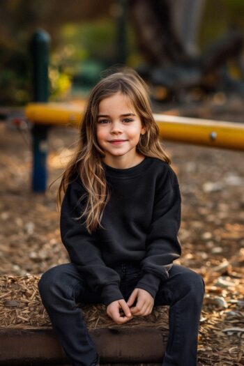 Black Unisex Basic Knitted Sweatshirt TKDAW25SW00000